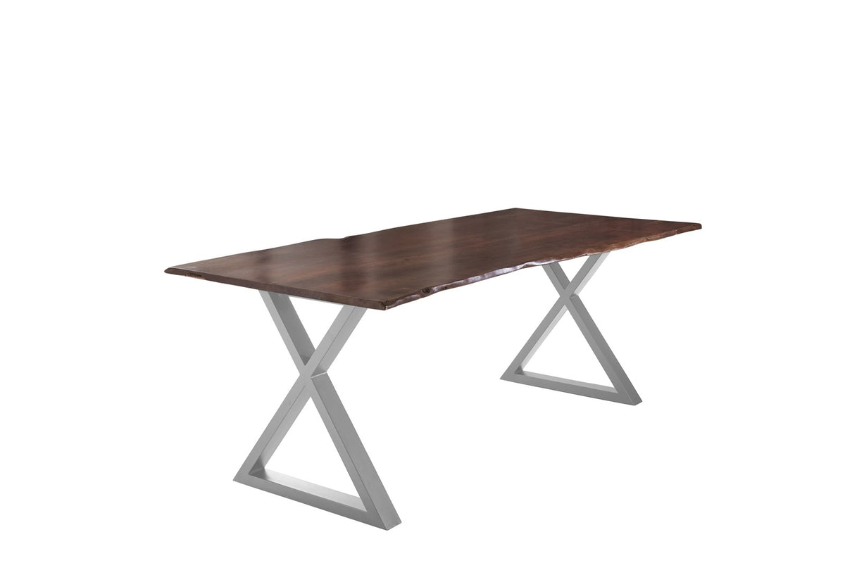#240x100 #nussbaumfarben #x-gestellsilber