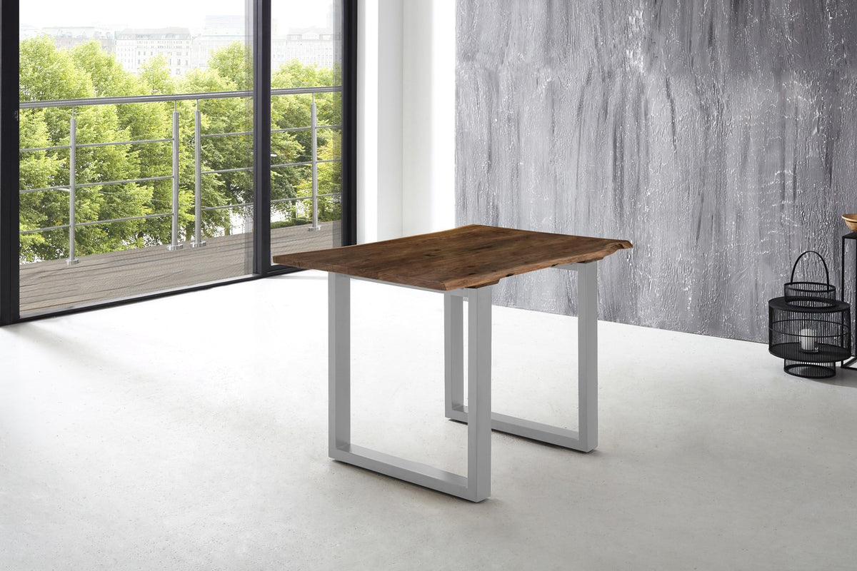 #120x80 #nussbaumfarben #u-gestellsilber