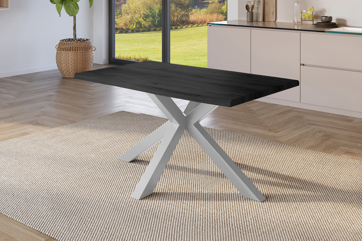 #120x80 #holzgrau-optik #spider-gestellsilber