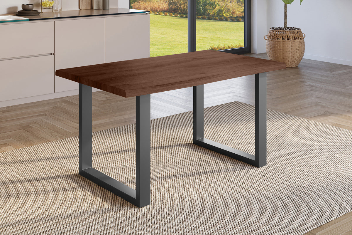 #140x80 #holznussbaum-optik #u-gestellschwarz