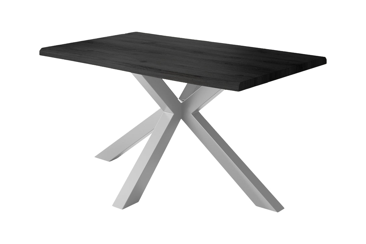 #140x80 #holzgrau-optik #spider-gestellsilber