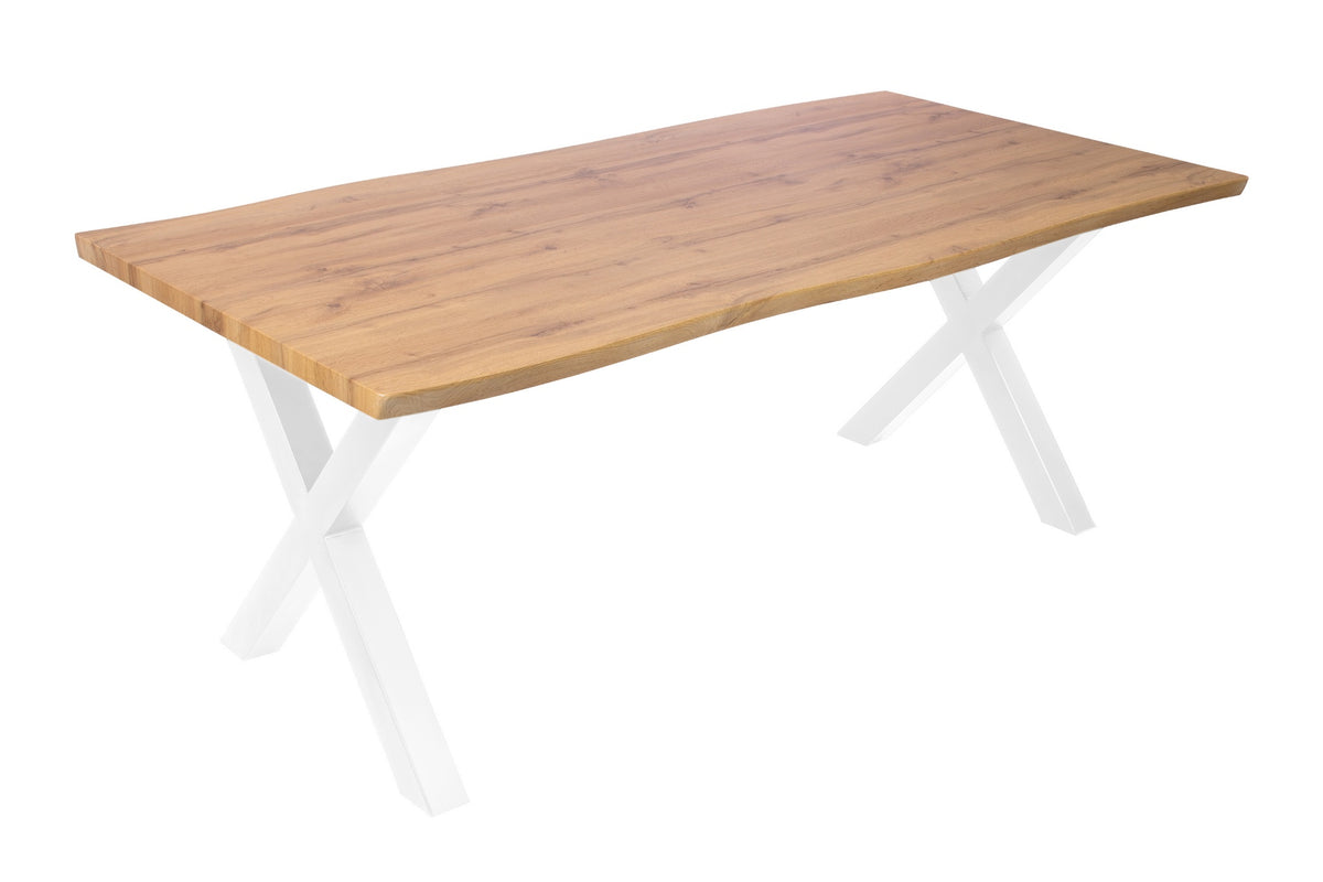 #160x85 #holzwildeiche-optik #x-gestellweiß