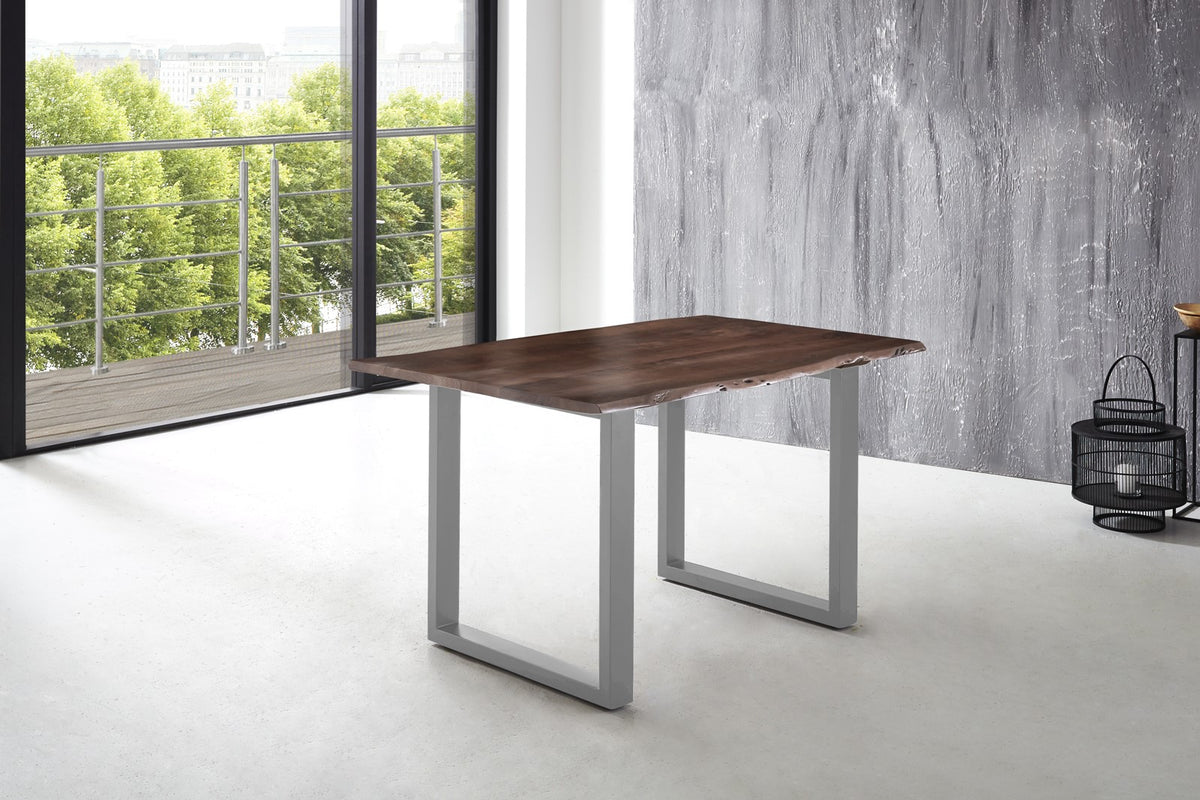 #180x90 #nussbaumfarben #u-gestellsilber