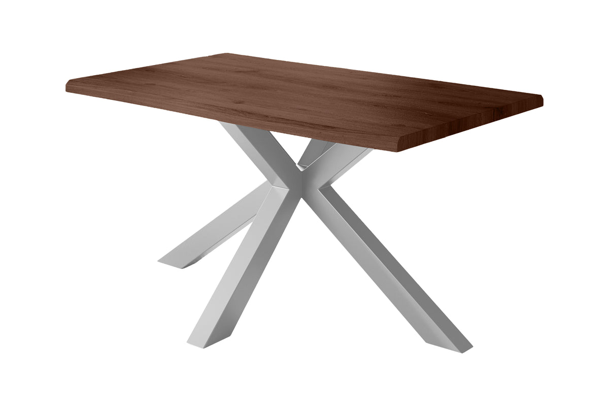 #120x80 #holznussbaum-optik #spider-gestellsilber