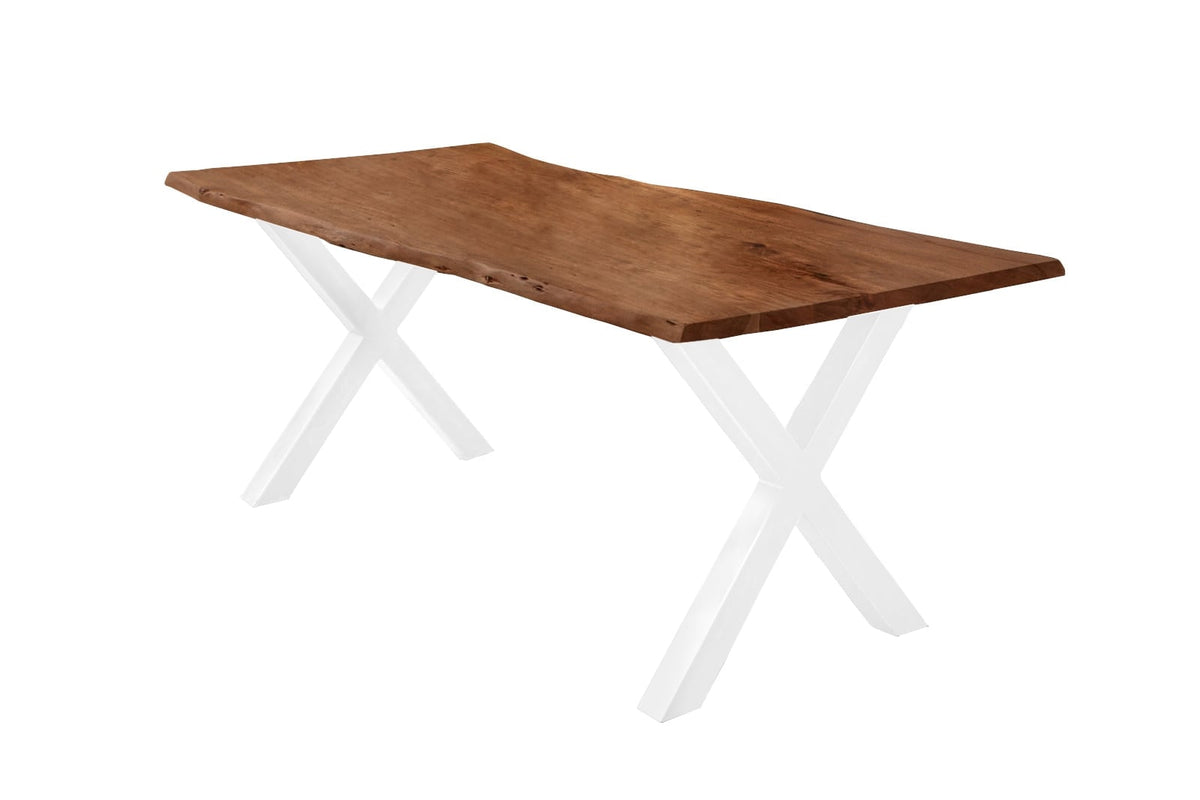 #220x100 #nussbaumfarben #x-gestellweiß