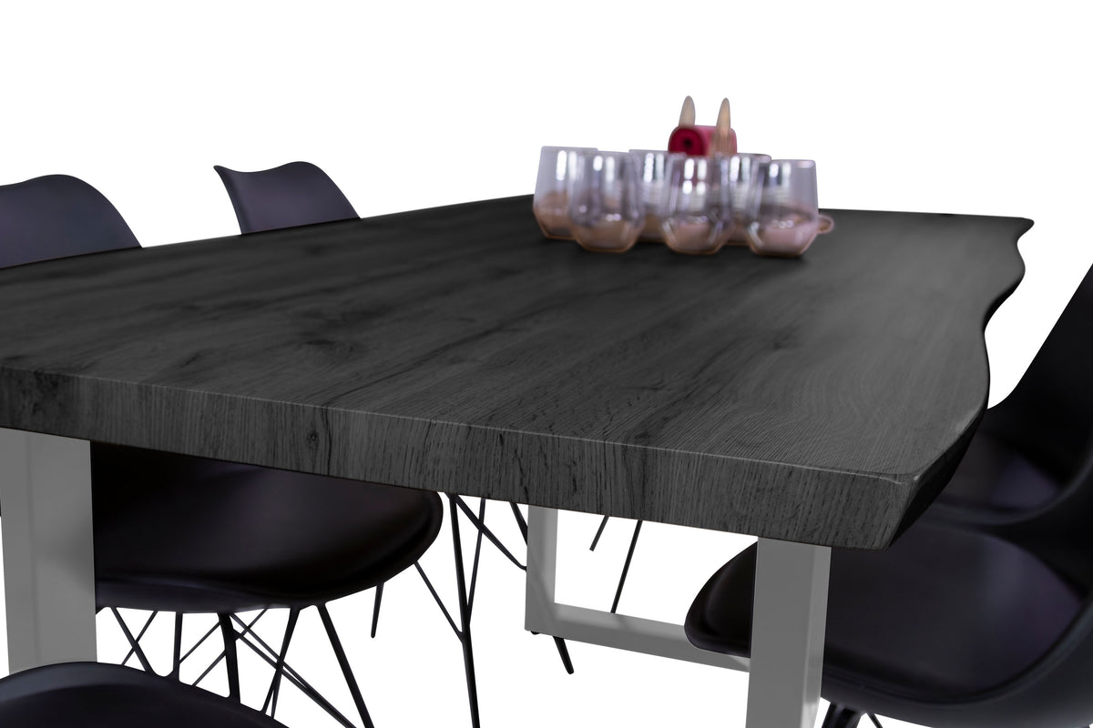 #160x85 #holzgrau-optik #u-gestellsilber