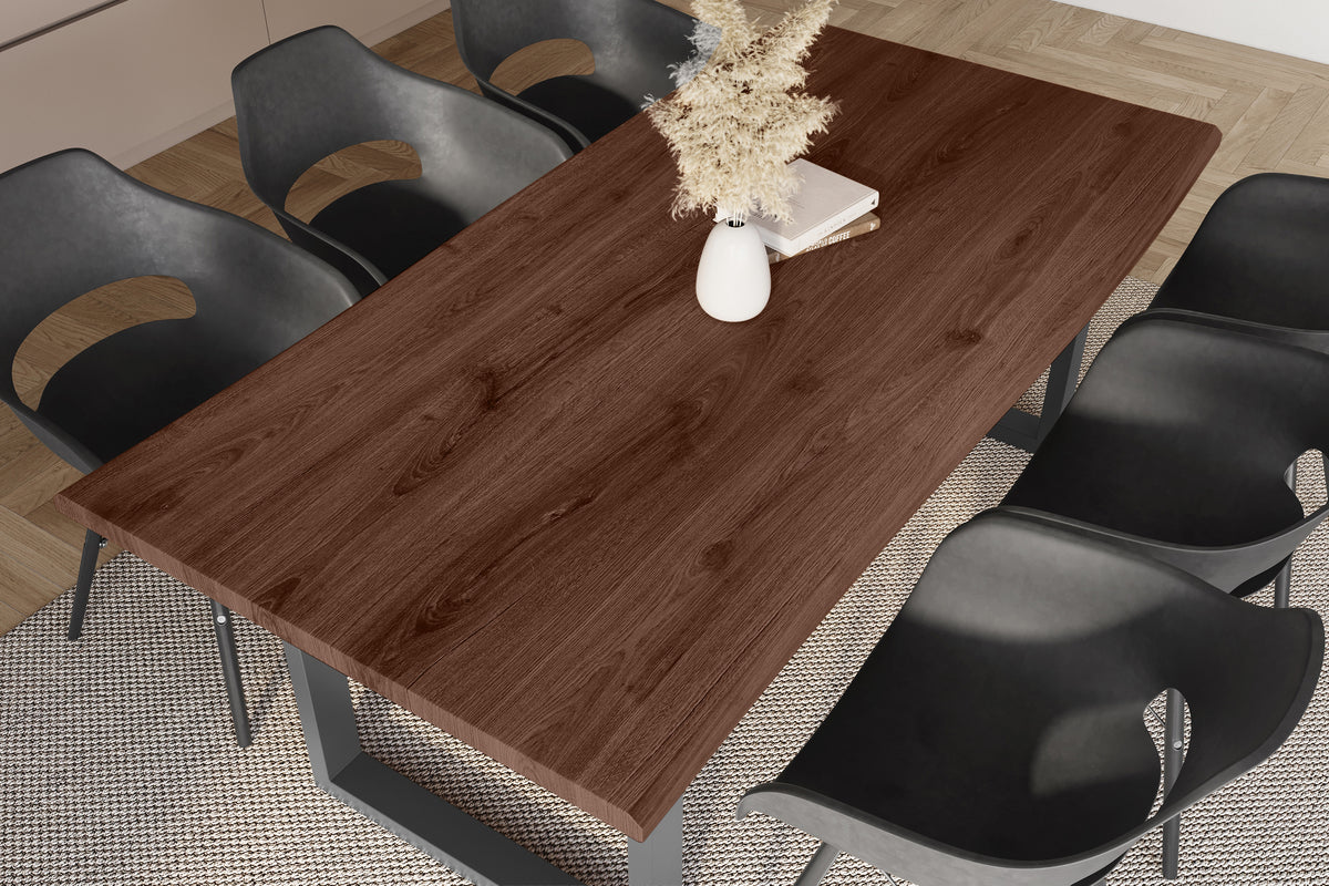 #180x90 #holznussbaum-optik #u-gestellschwarz