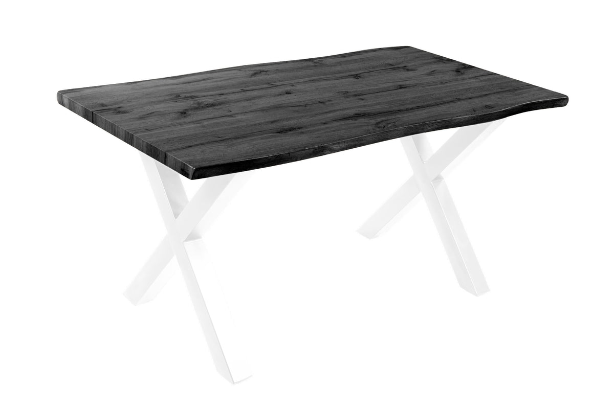 #160x85 #holzgrau-optik #x-gestellweiß