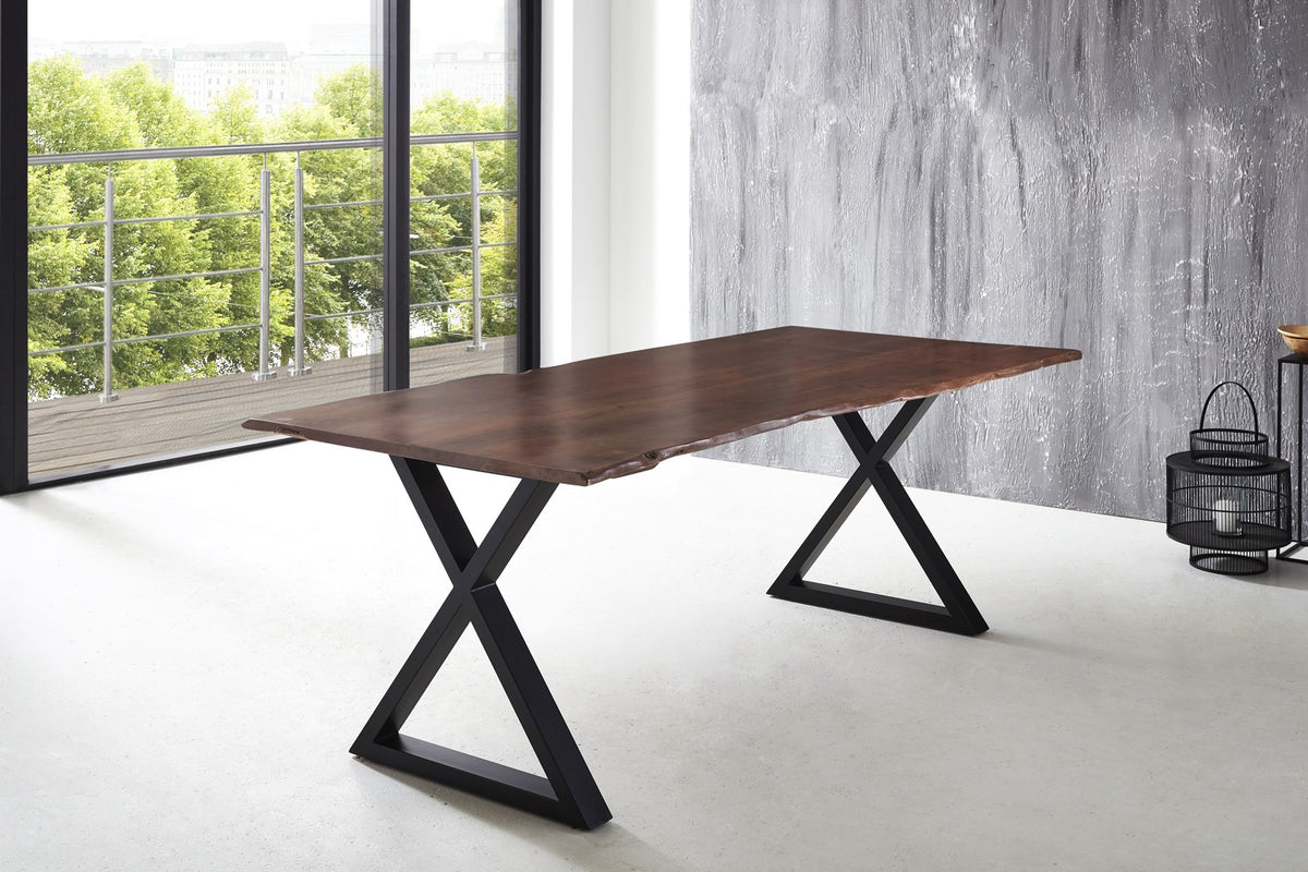 #240x100 #nussbaumfarben #x-gestellschwarz
