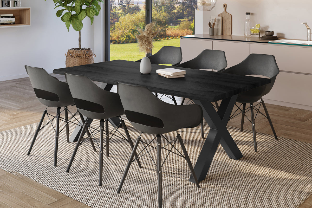 #180x90 #holzgrau-optik #x-gestellschwarz