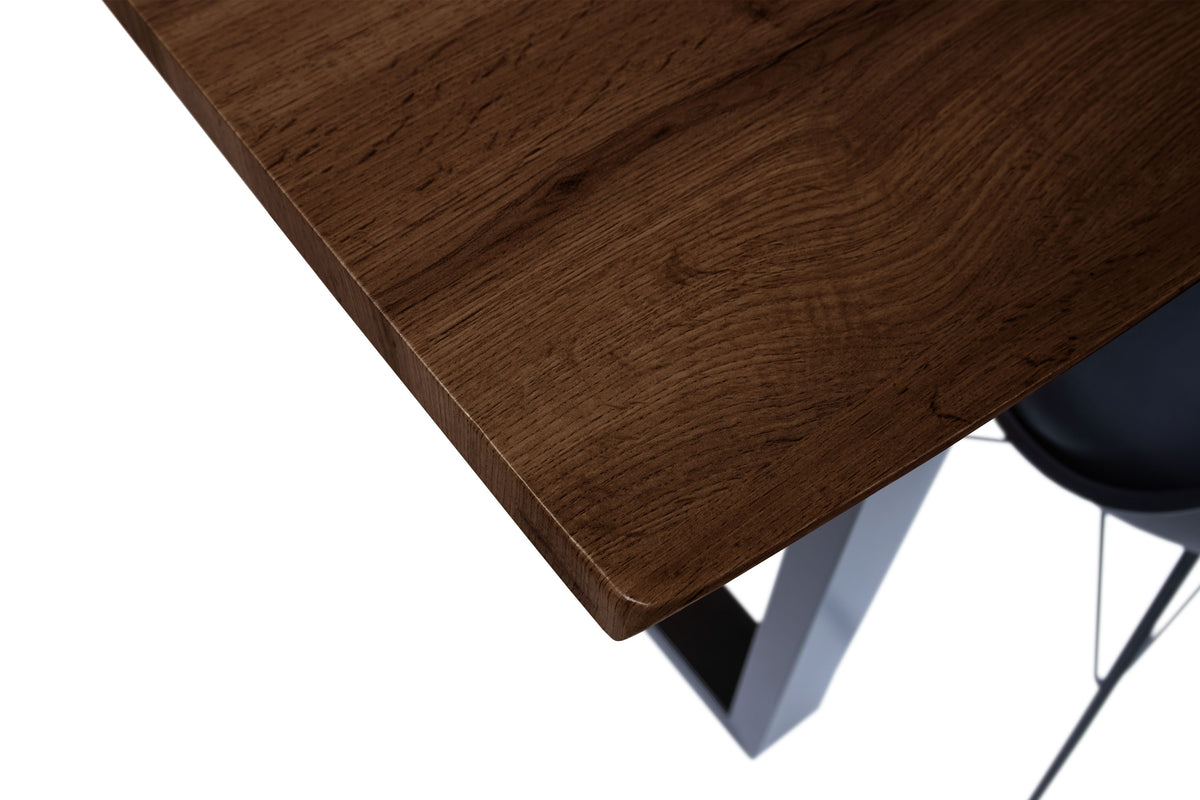 #160x85 #holznussbaum-optik #u-gestellschwarz
