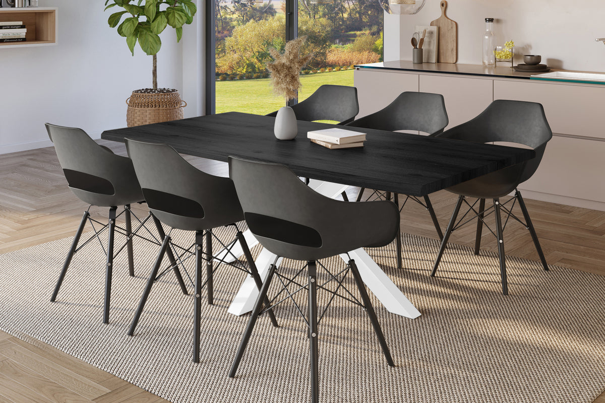 #220x100 #holzgrau-optik #spider-gestellweiß