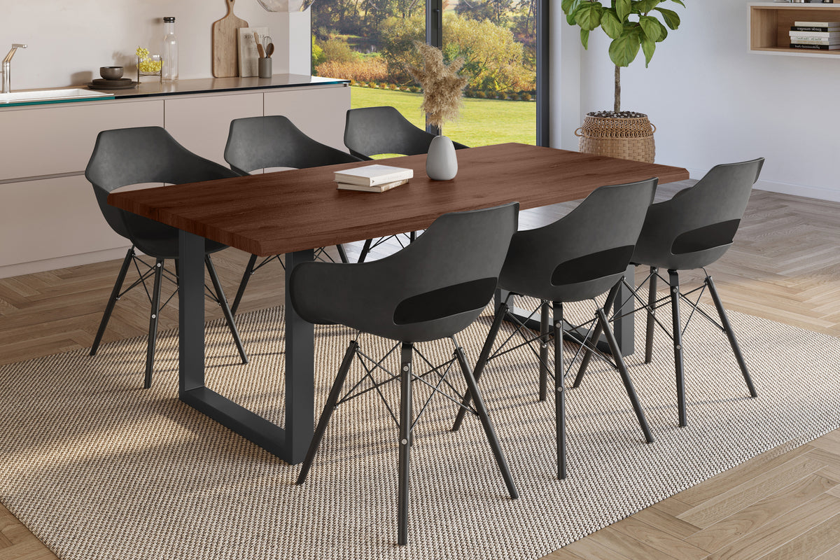 #220x100 #holznussbaum-optik #u-gestellschwarz
