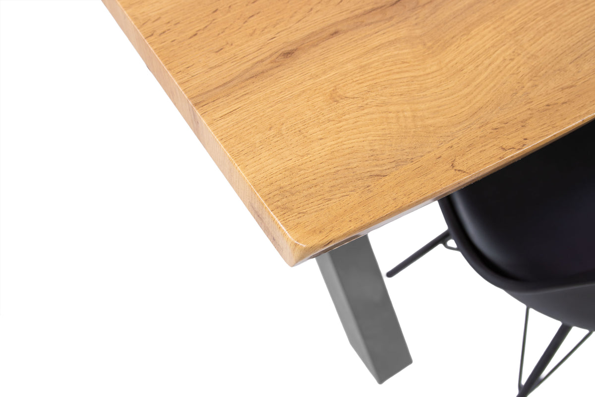#160x85 #holzwildeiche-optik #x-gestellsilber