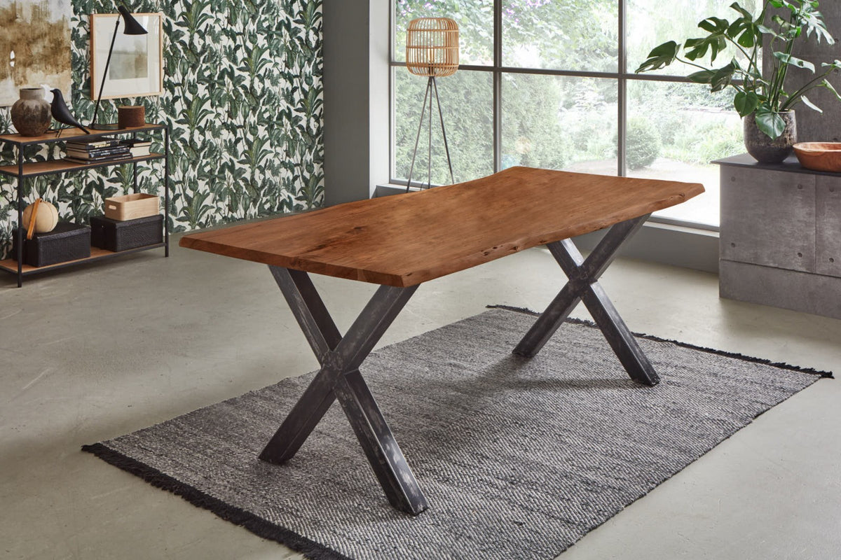 #240x100 #nussbaumfarben #x-gestellvintageschwarz