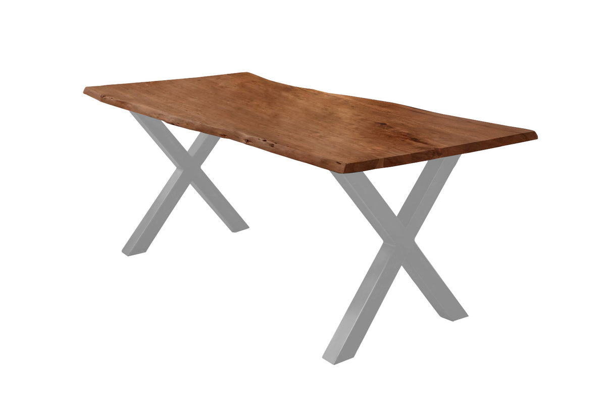 #240x100 #nussbaumfarben #x-gestellsilber
