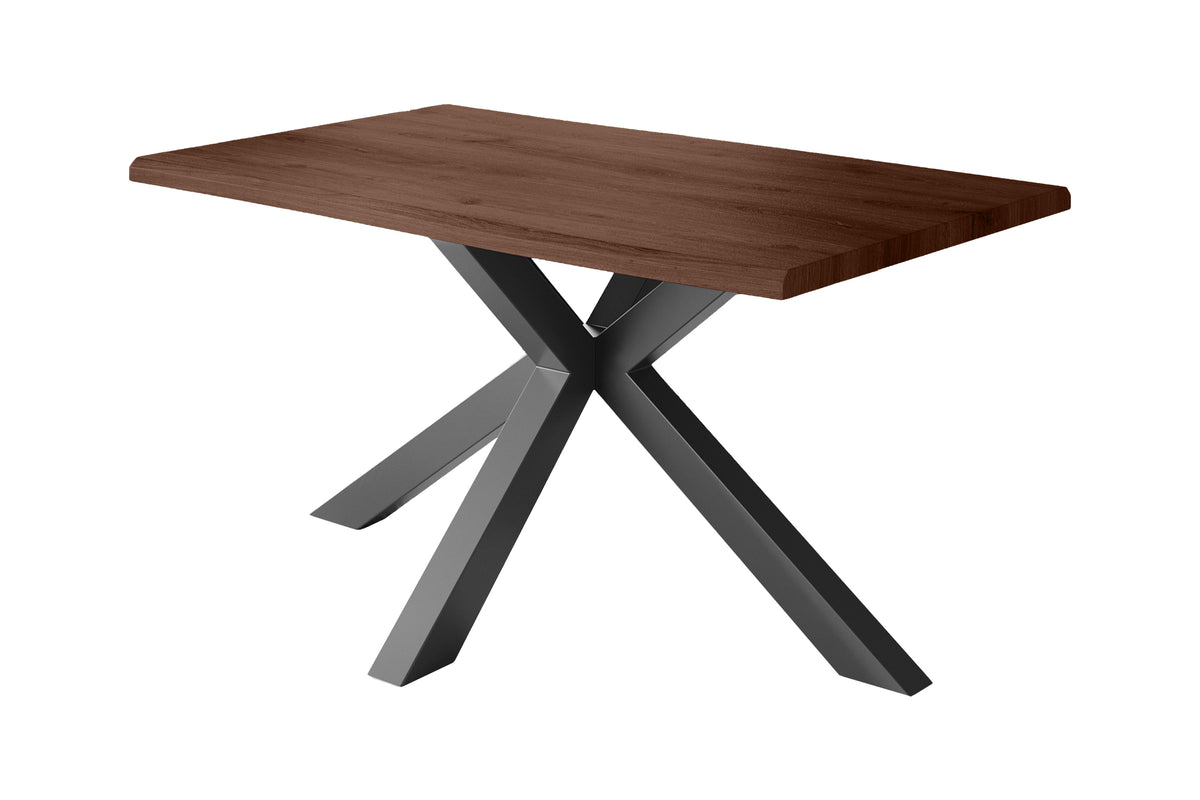 #120x80 #holznussbaum-optik #spider-gestellschwarz