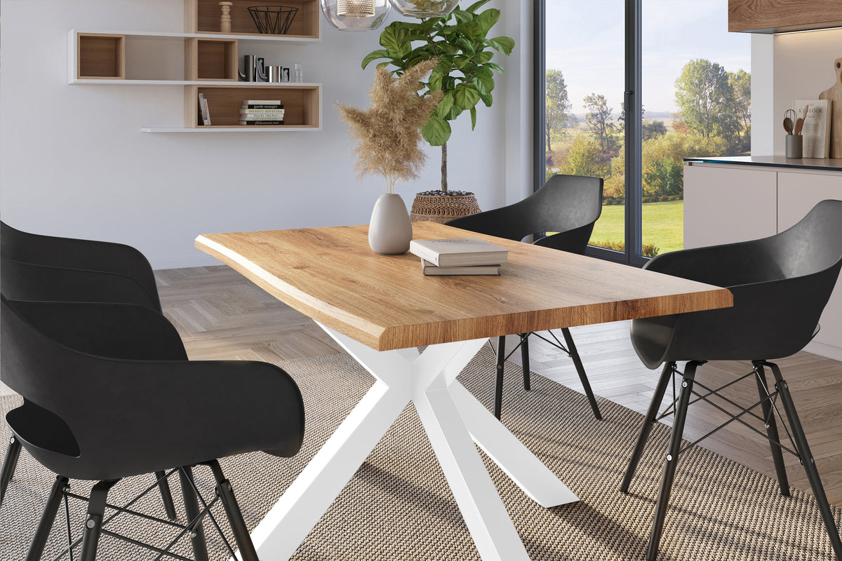 #120x80 #holzwildeiche-optik #spider-gestellweiß