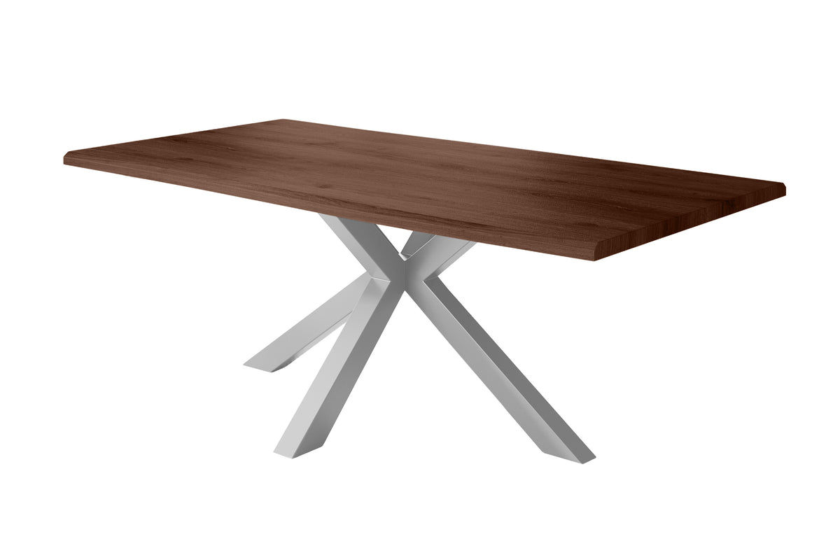 #220x100 #holznussbaum-optik #spider-gestellsilber