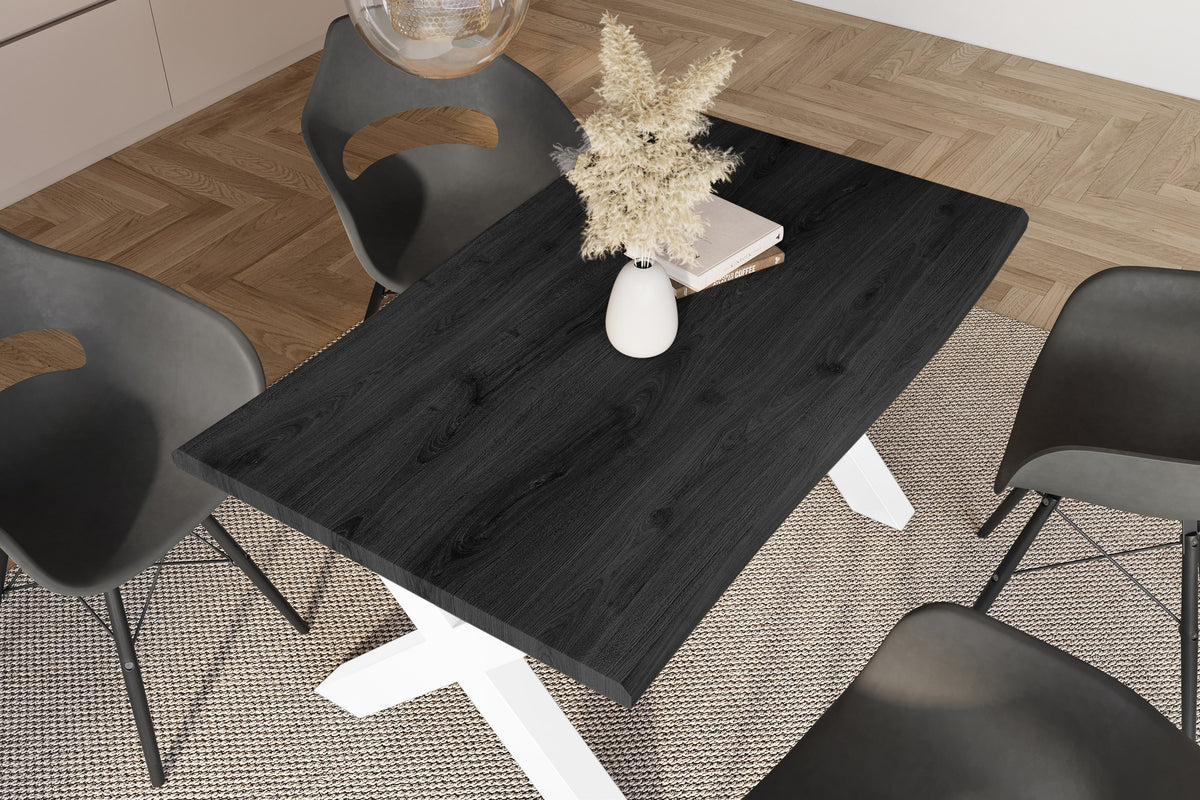 #200x100 #holzgrau-optik #x-gestellweiß