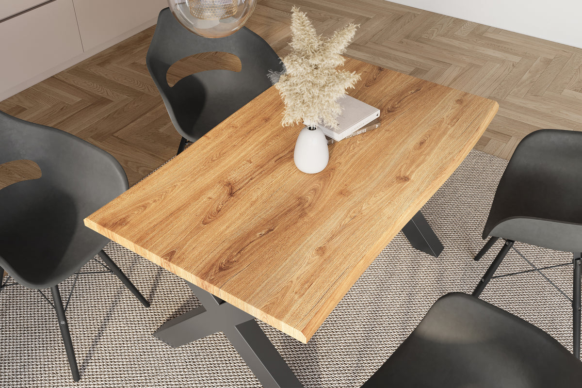 #120x80 #holzwildeiche-optik #x-gestellschwarz