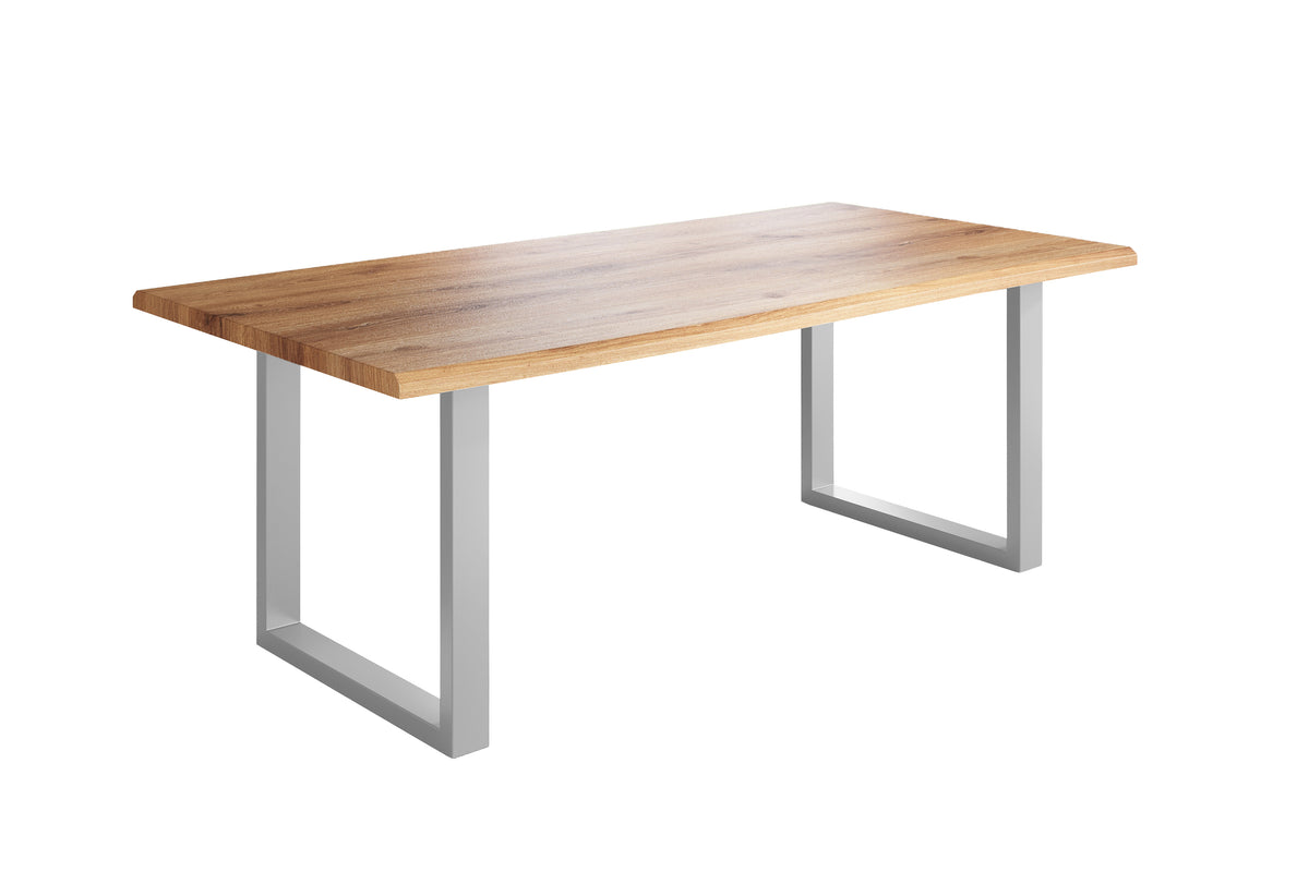 #180x90 #holzwildeiche-optik #u-gestellsilber