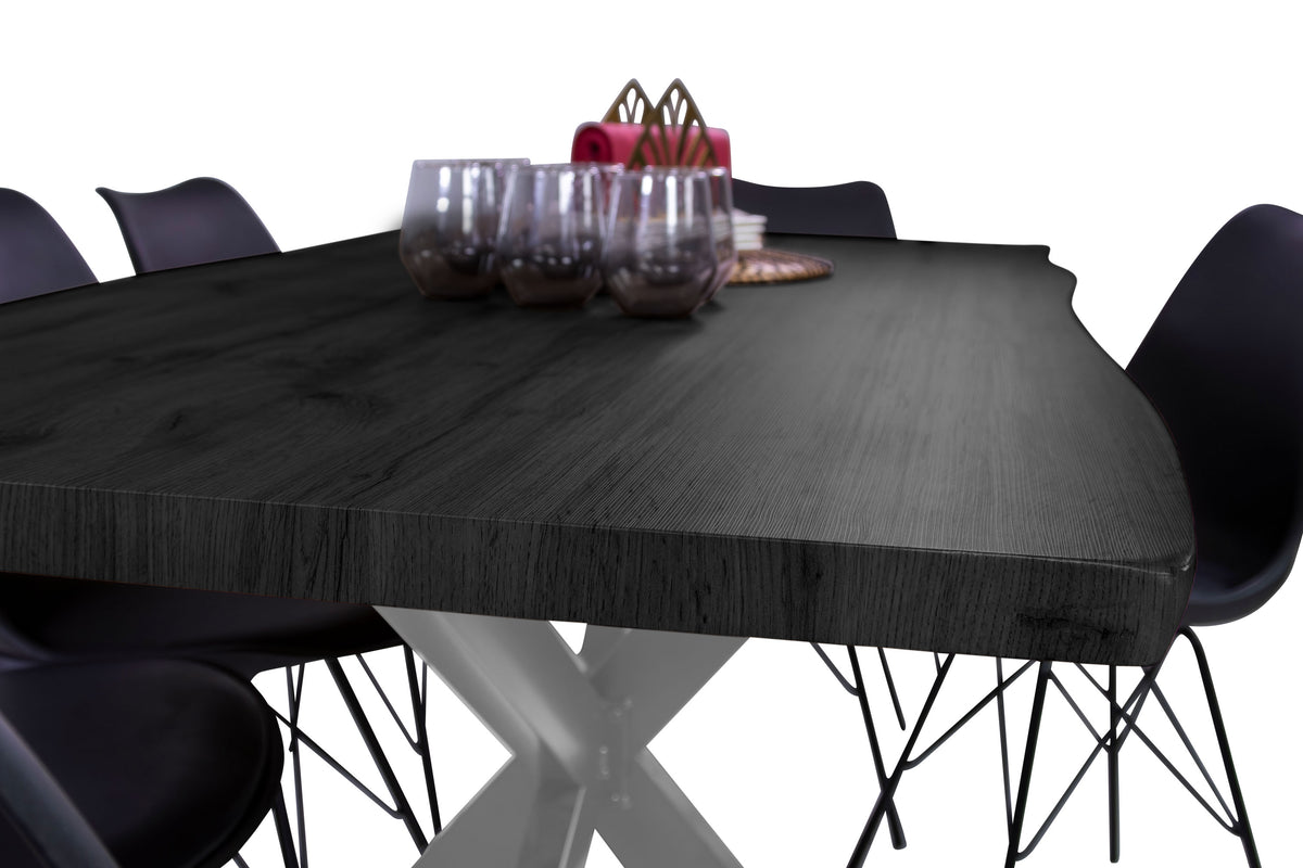 #160x85 #holzgrau-optik #spider-gestellsilber