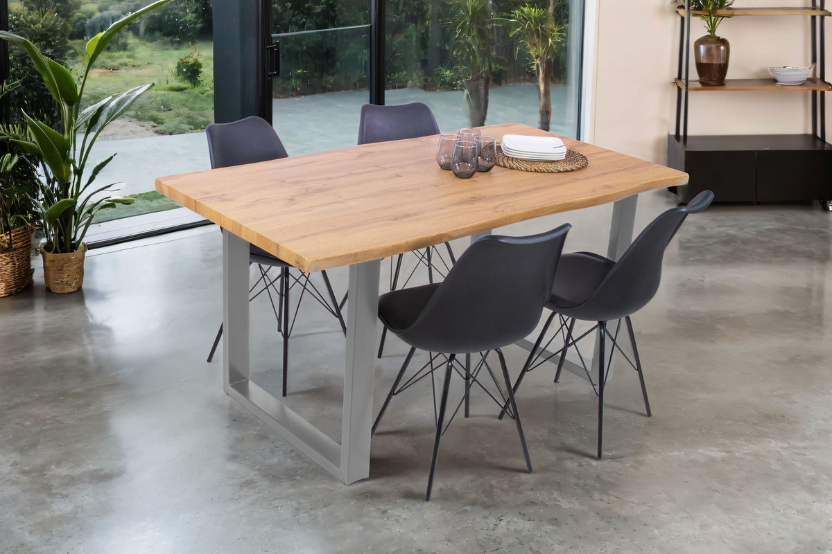 #160x85 #holzwildeiche-optik #u-gestellsilber