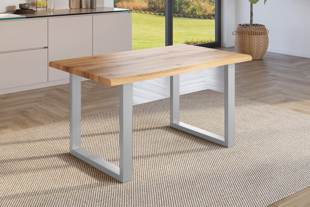 #120x80 #holzwildeiche-optik #u-gestellsilber