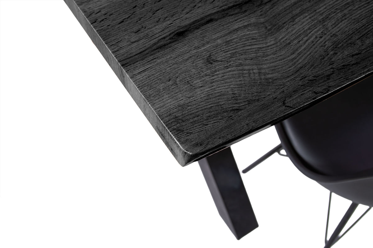 #160x85 #holzgrau-optik #x-gestellschwarz