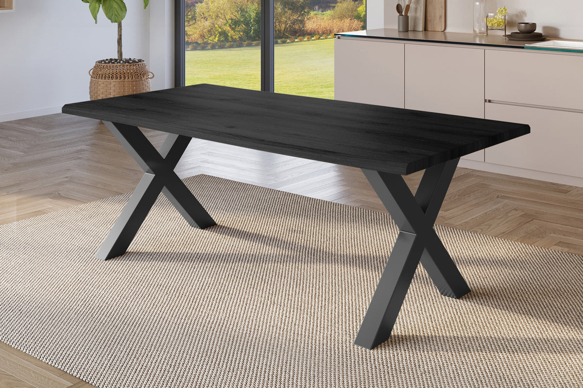 #180x90 #holzgrau-optik #x-gestellschwarz