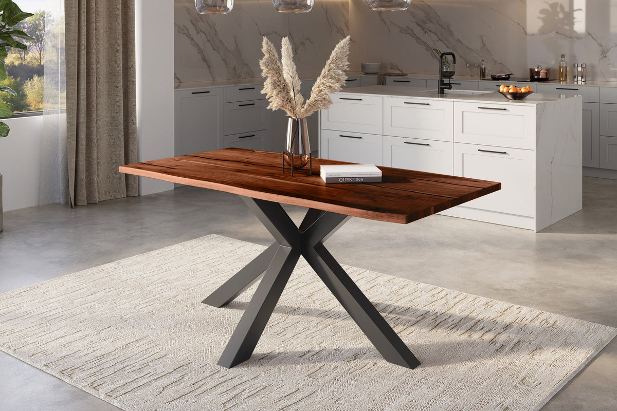 #180x90 #nussbaumfarben #spider-gestellschwarz