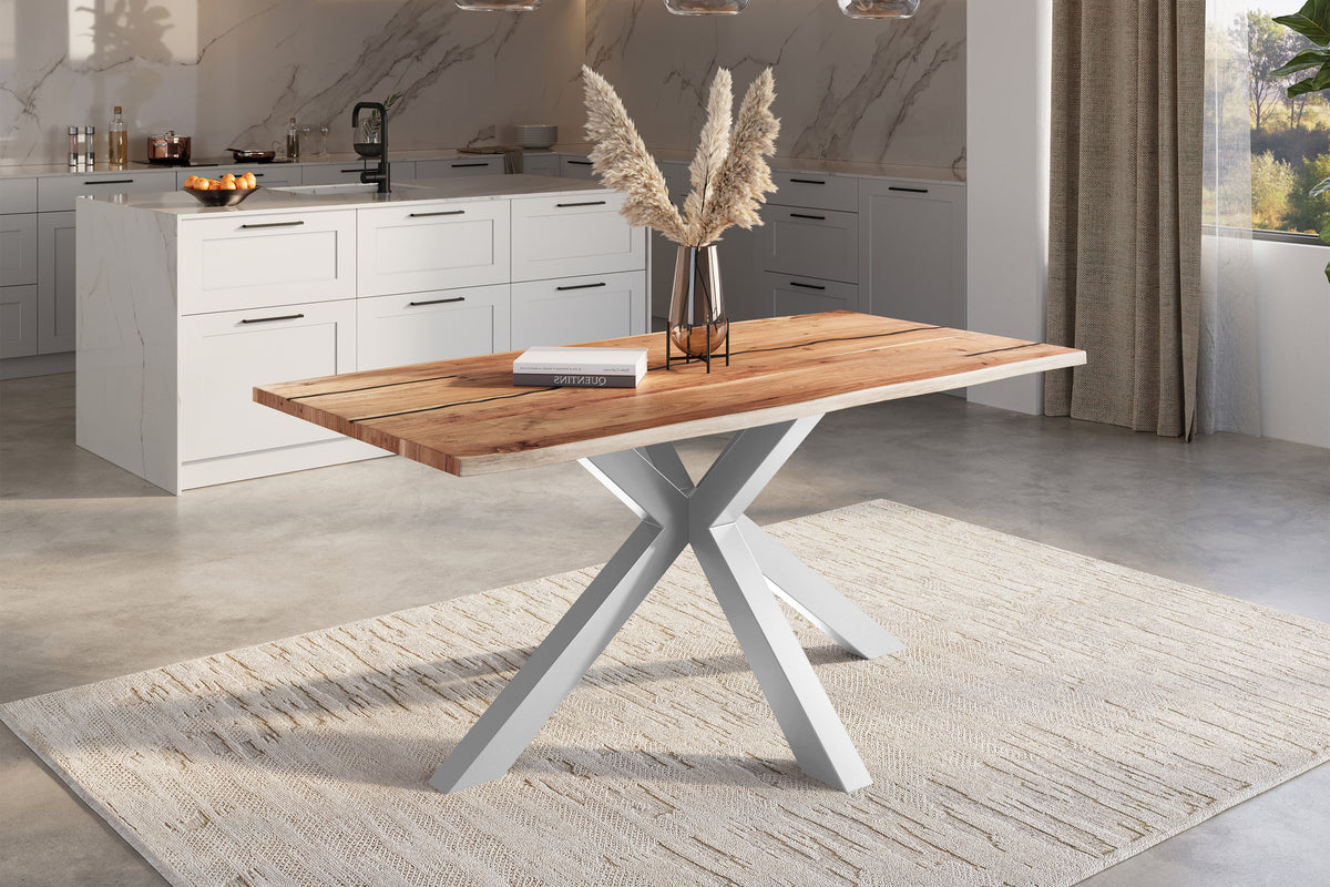 #180x90 #naturfarben #spider-gestellsilber