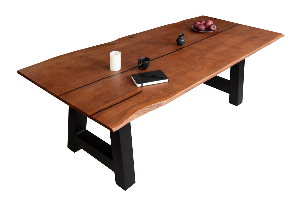 #180x90 #nussbaumfarben #a-gestellschwarz