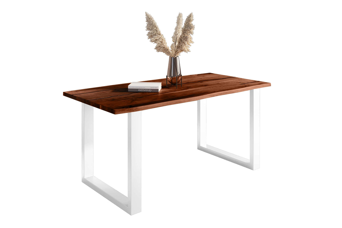 #160x85 #nussbaumfarben #u-gestellweiß