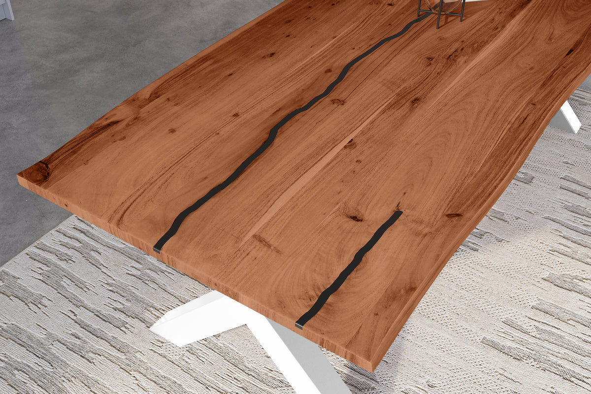 #260x100 #nussbaumfarben #x-gestellweiß