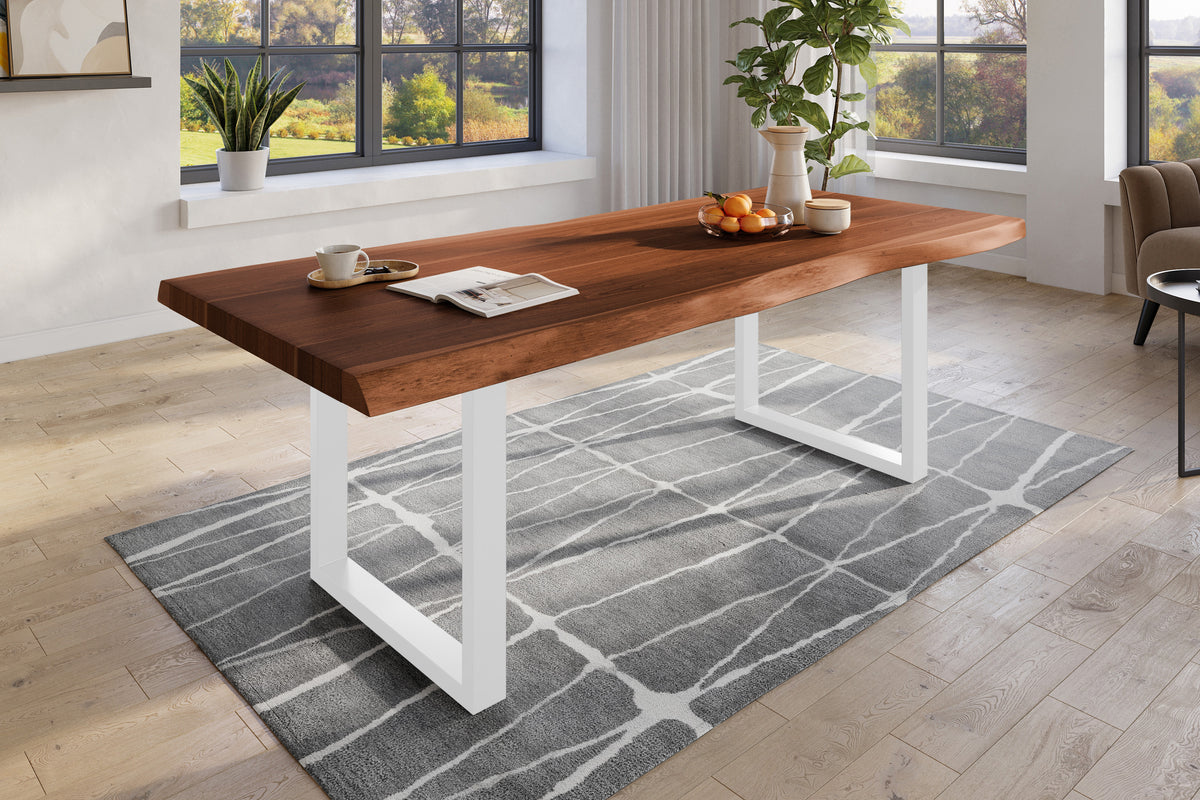 #220x110 #nussbaumfarben #u-gestellweiß