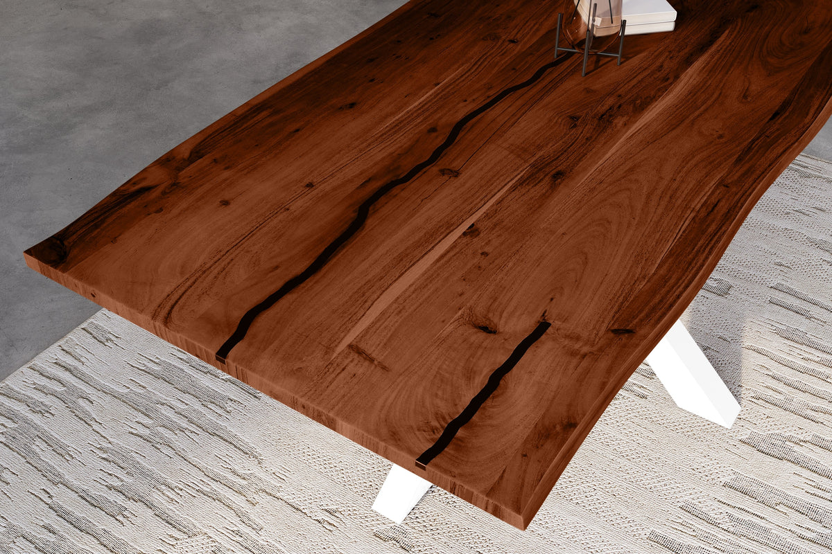 #220x100 #nussbaumfarben #spider-gestellweiß
