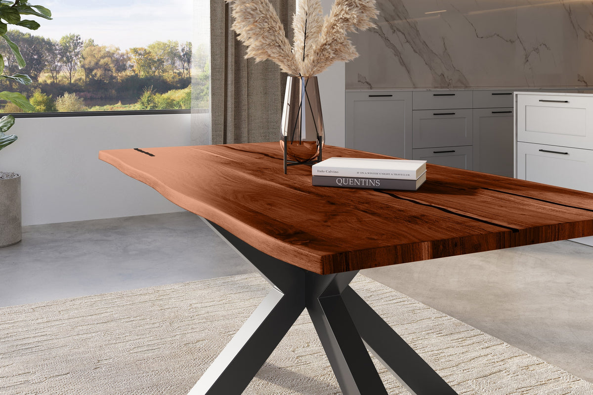 #180x90 #nussbaumfarben #spider-gestellschwarz