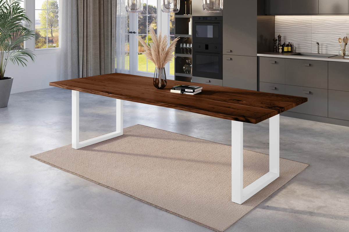 #260x100 #nussbaumfarben #u-gestellweiß