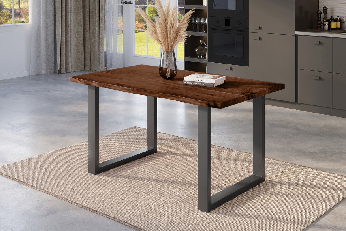#140x80 #nussbaumfarben #u-gestellschwarz