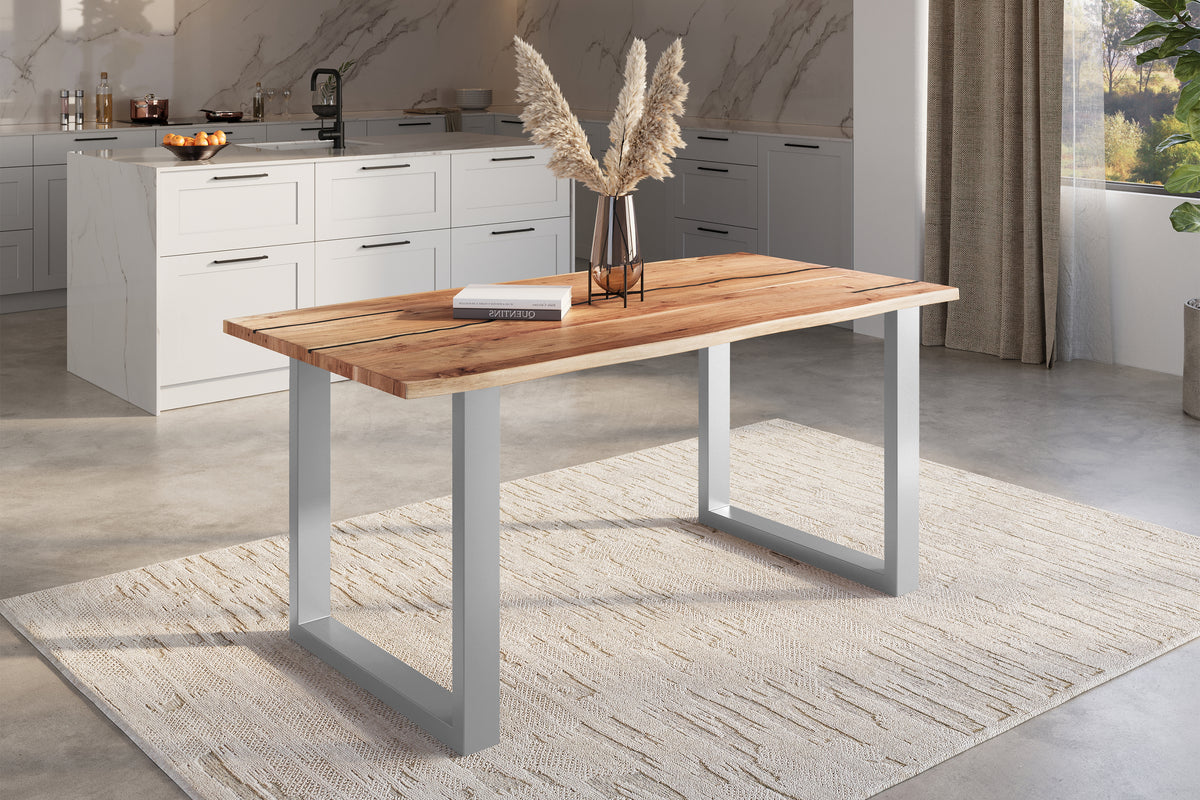 #180x90 #naturfarben #u-gestellsilber