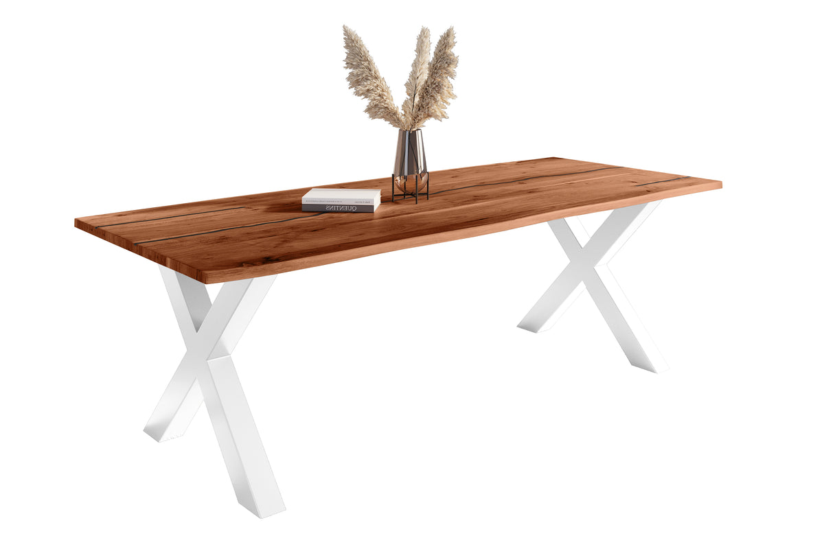 #260x100 #nussbaumfarben #x-gestellweiß