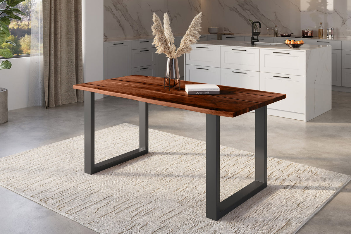 #160x85 #nussbaumfarben #u-gestellschwarz