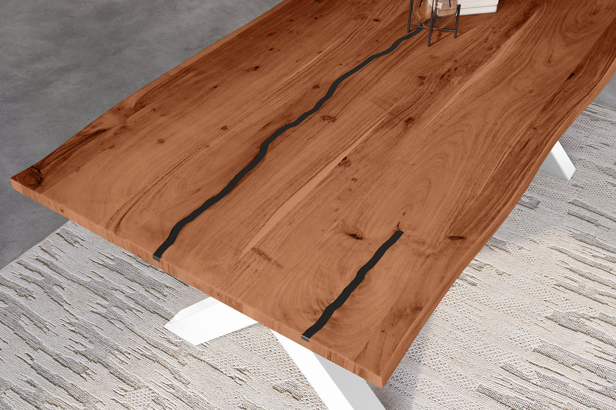 #240x100 #nussbaumfarben #x-gestellweiß