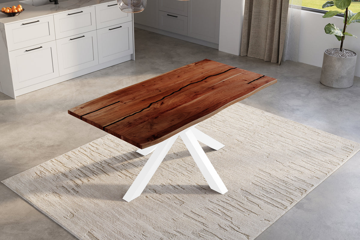 #180x90 #nussbaumfarben #spider-gestellweiß