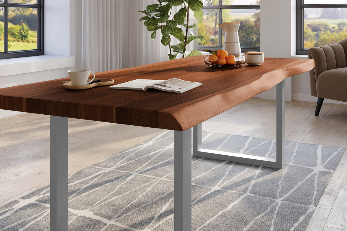 #240x110 #nussbaumfarben #u-gestellsilber