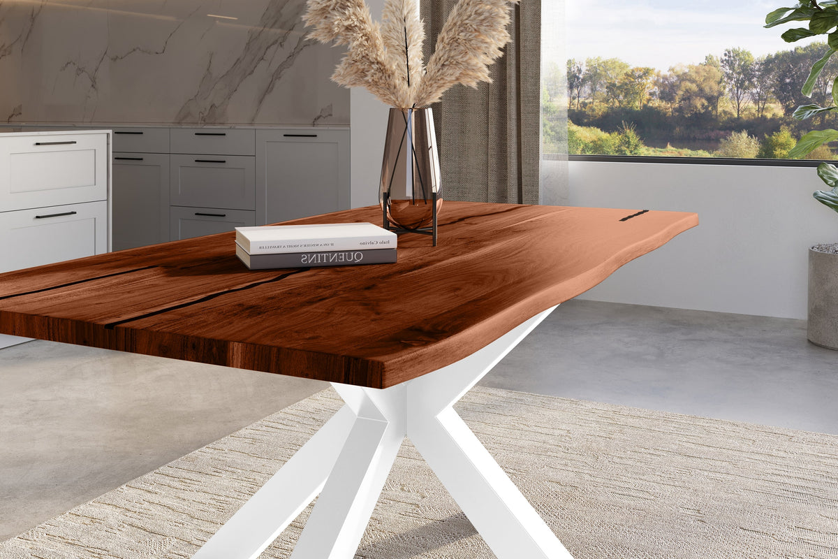 #180x90 #nussbaumfarben #spider-gestellweiß