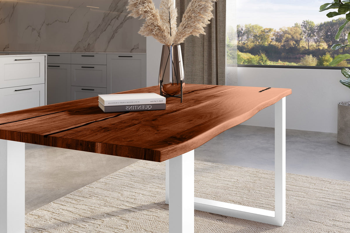 #180x90 #nussbaumfarben #u-gestellweiß