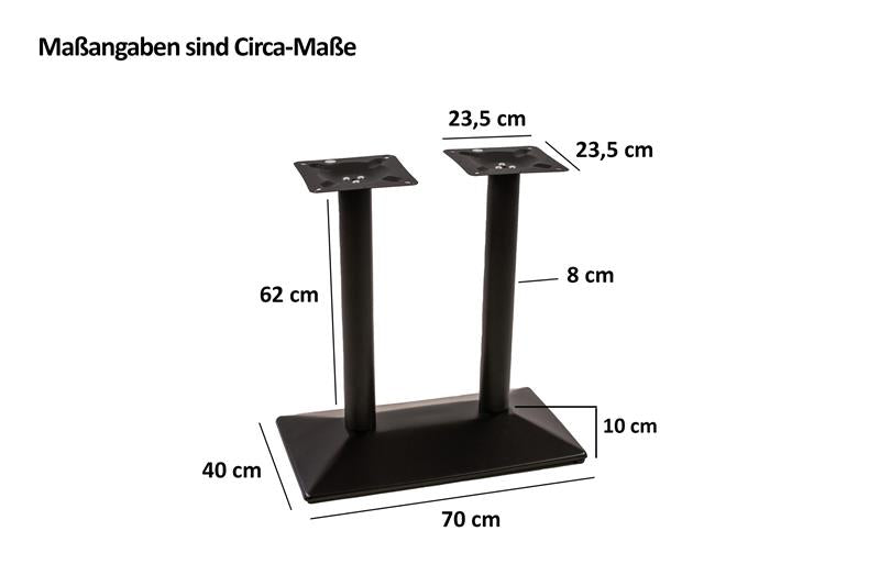 #70x40 #schwarz #doppelsäuleschwarz